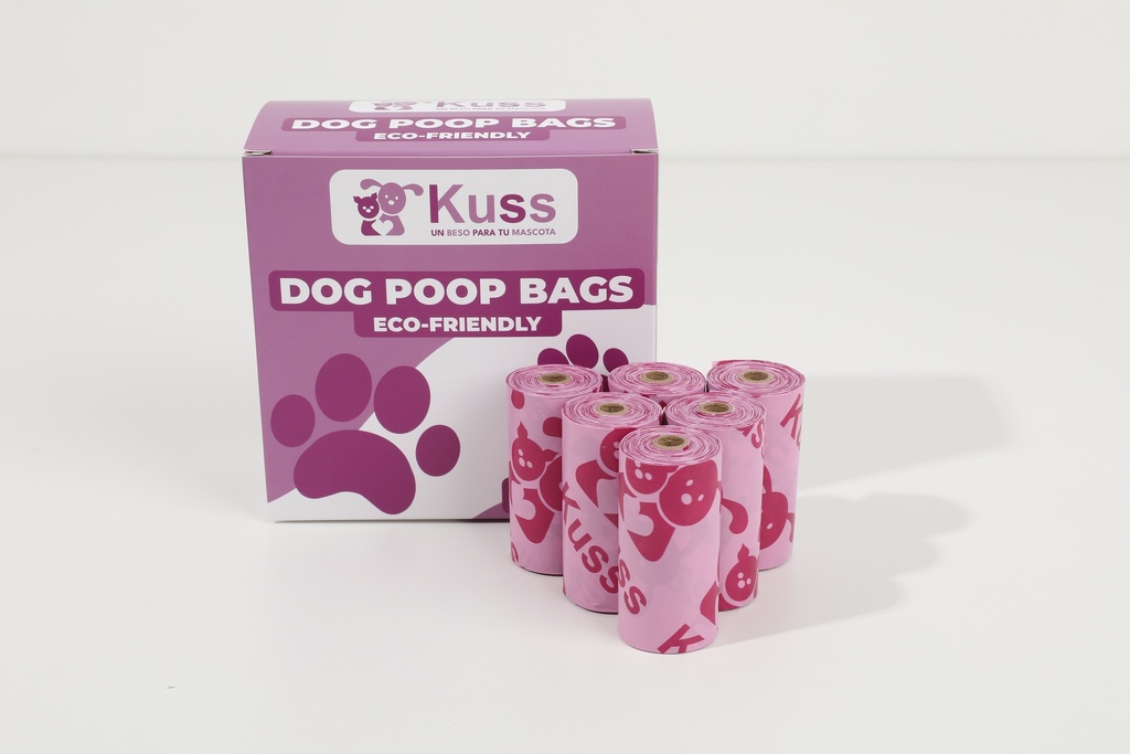 PACK 12 BOLSAS BIODEGRADABLE KUSS + 01 DISPENSADOR KUSS
